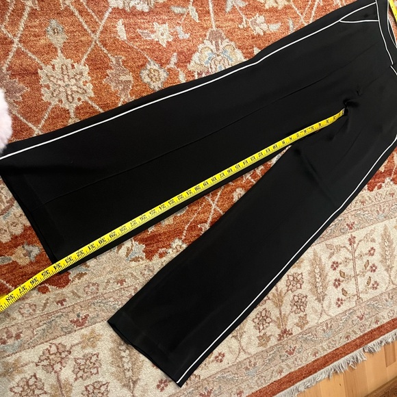 Veronica Beard Edia Black satin wide leg sz 6 tuxedo pants - Picture 16 of 16